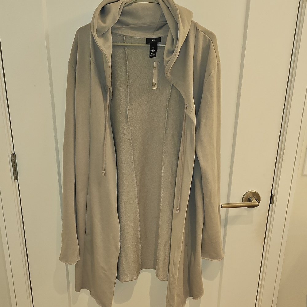 H&M Light Gray Hooded Cardigan